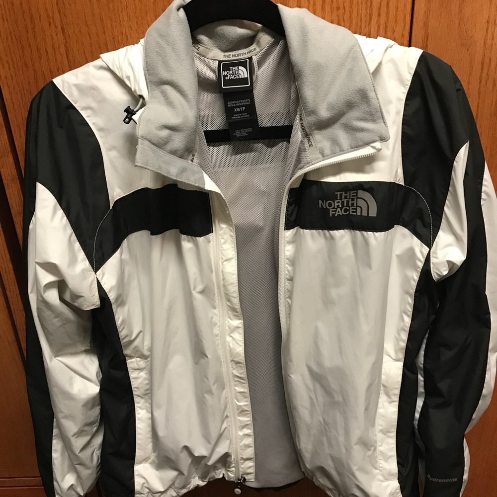 Black/white North face jacket